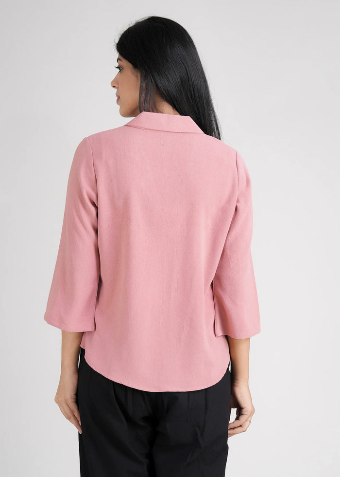 Women Textured Shirt Style Top