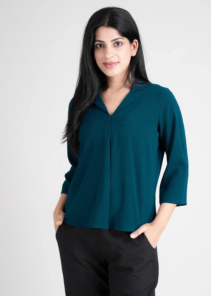 Women Textured Shirt Style Top