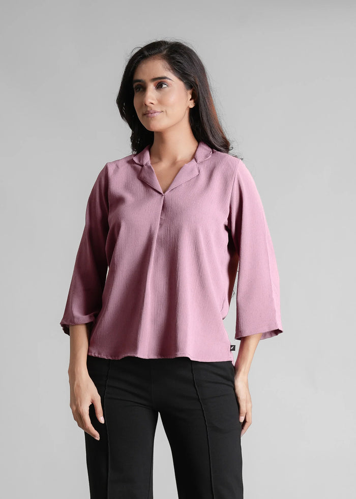 Women Textured Shirt Style Top