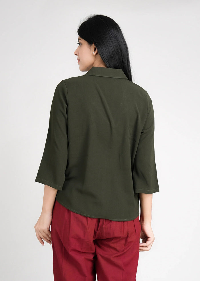 Women Textured Shirt Style Top