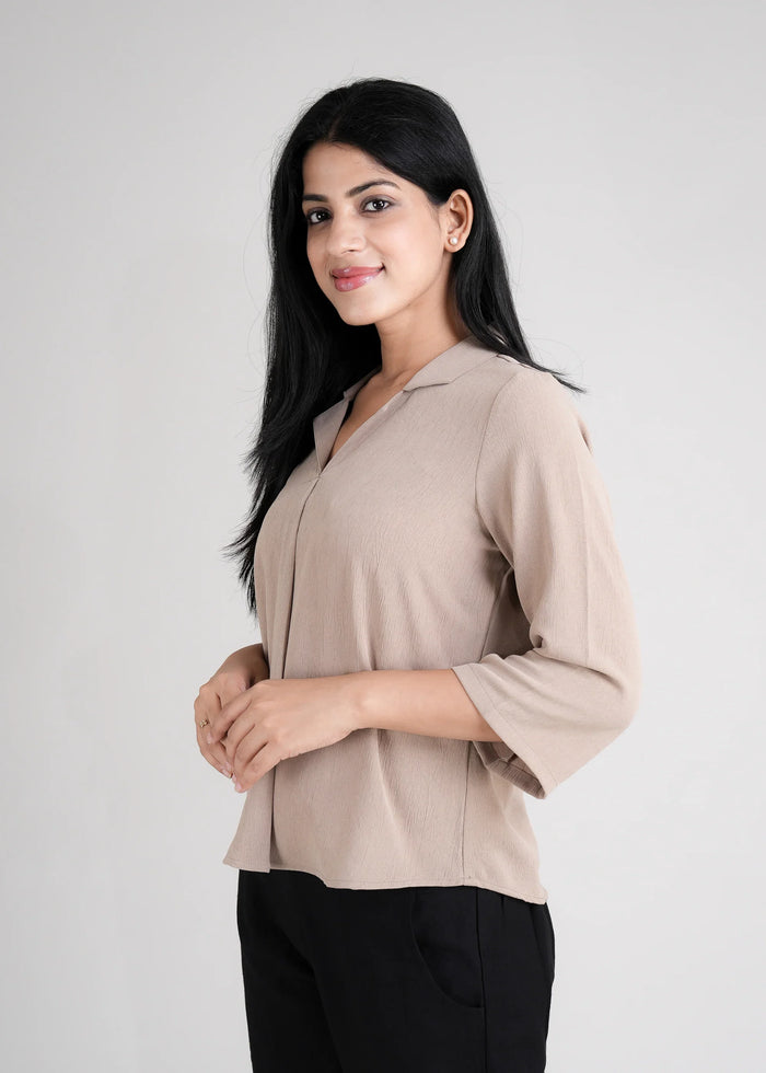 Women Textured Shirt Style Top