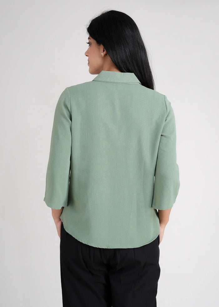 Women Textured Shirt Style Top