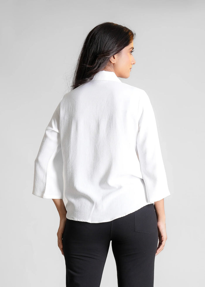 Women Textured Shirt Style Top