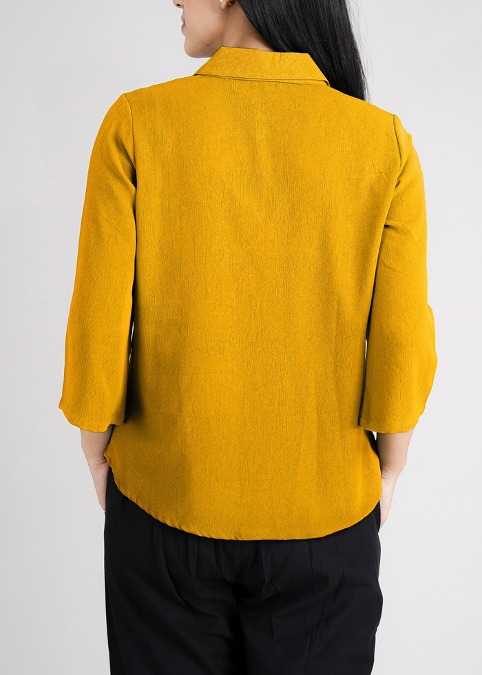 Women Textured Shirt Style Top