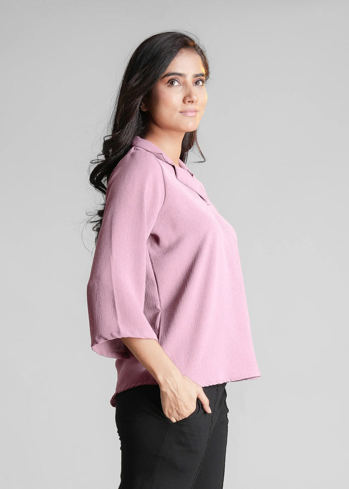Women Textured Shirt Style Top