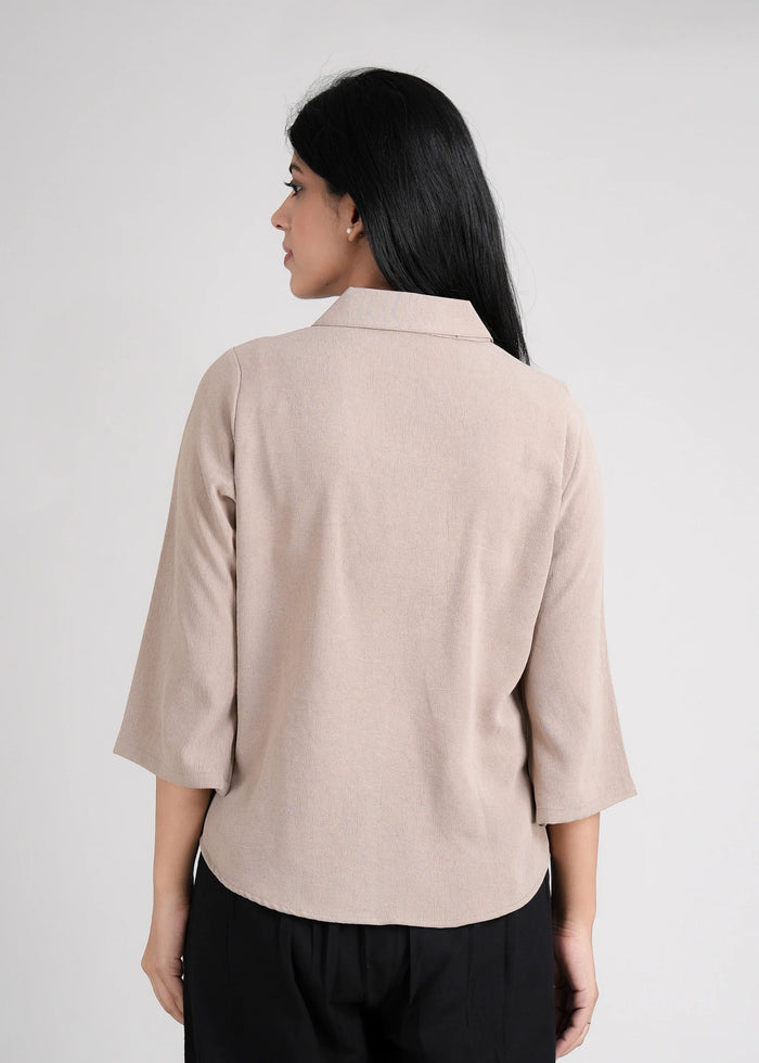 Women Textured Shirt Style Top