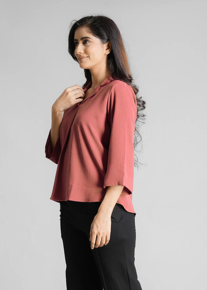 Women Textured Shirt Style Top
