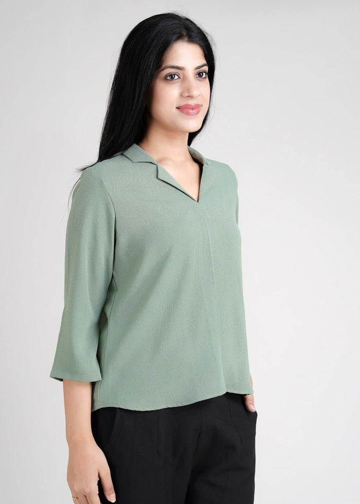 Women Textured Shirt Style Top