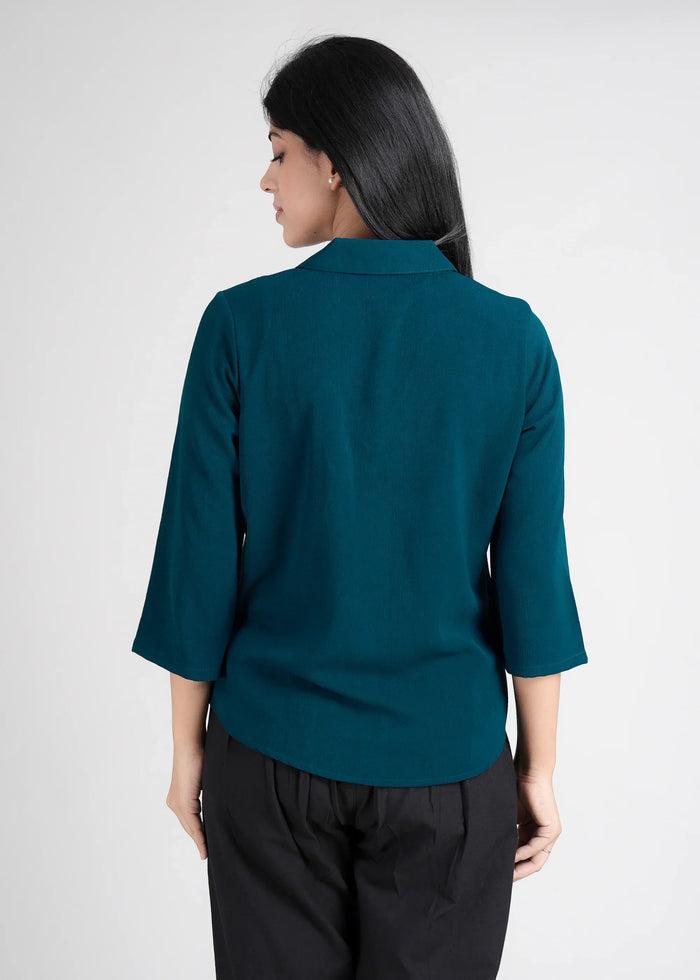 Women Textured Shirt Style Top