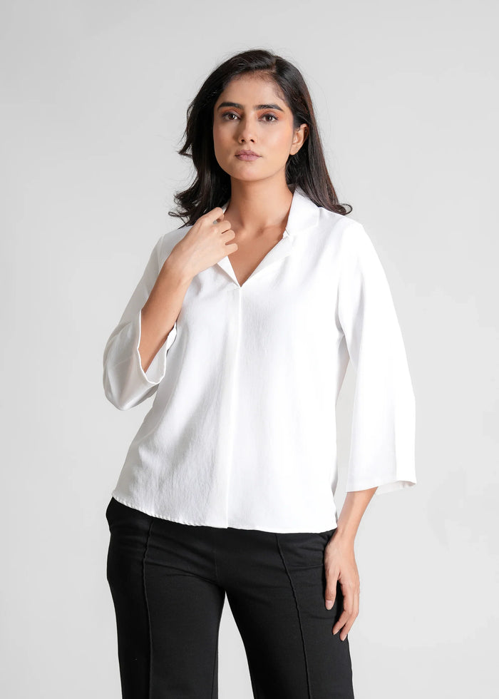 Women Textured Shirt Style Top