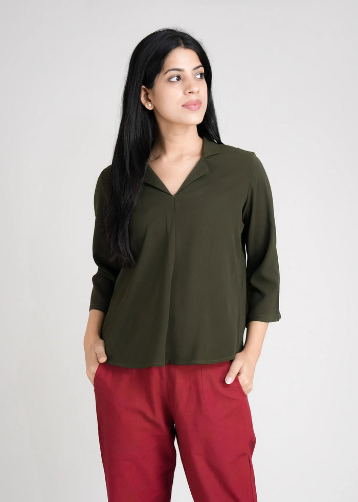 Women Textured Shirt Style Top