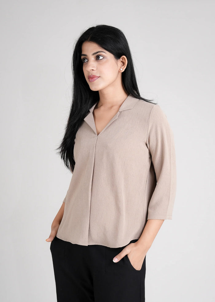 Women Textured Shirt Style Top