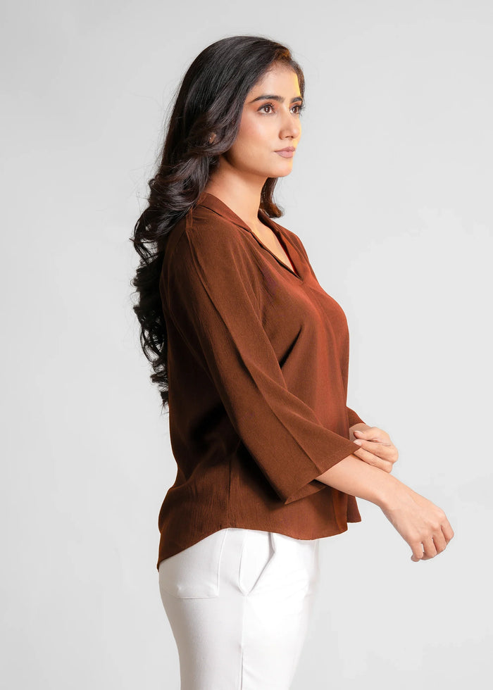 Women Textured Shirt Style Top