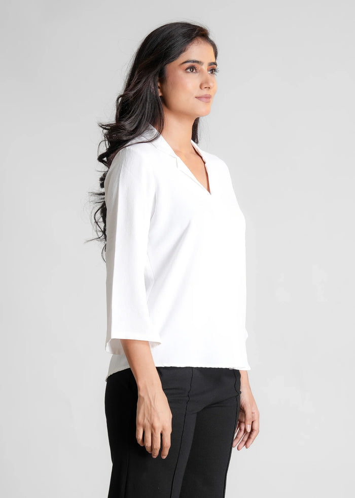 Women Textured Shirt Style Top