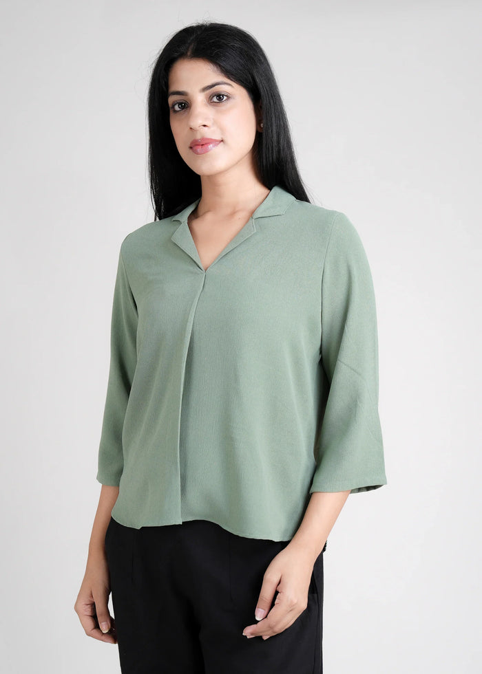 Women Textured Shirt Style Top