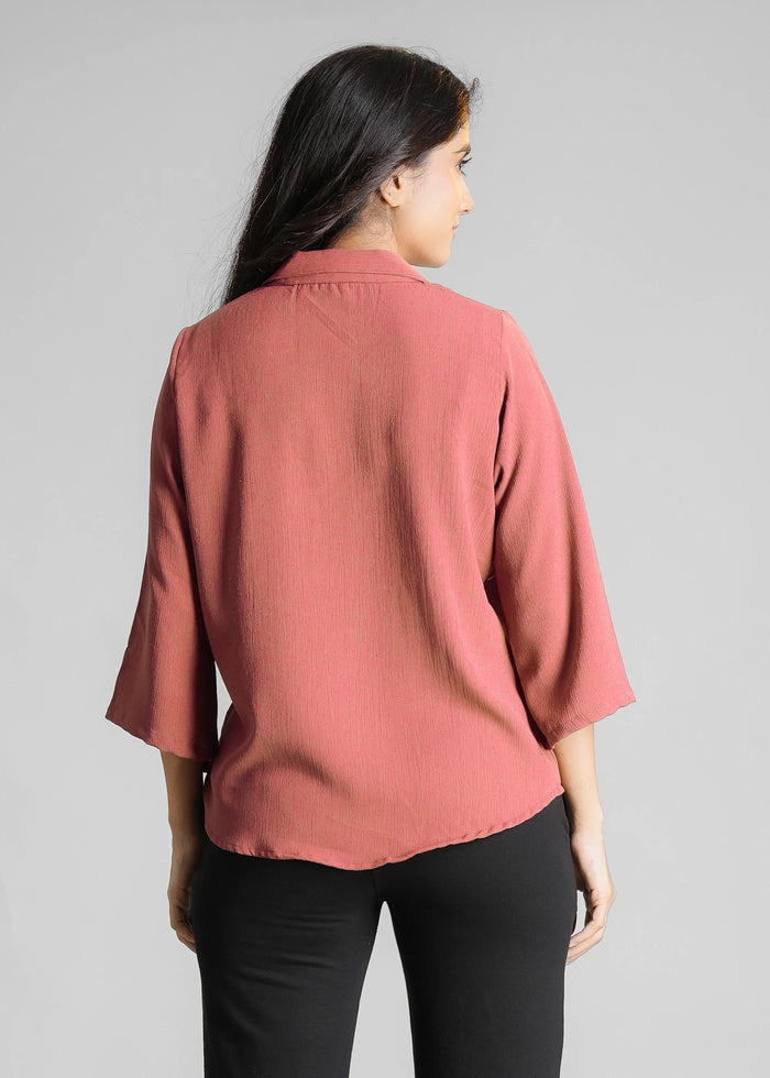 Women Textured Shirt Style Top