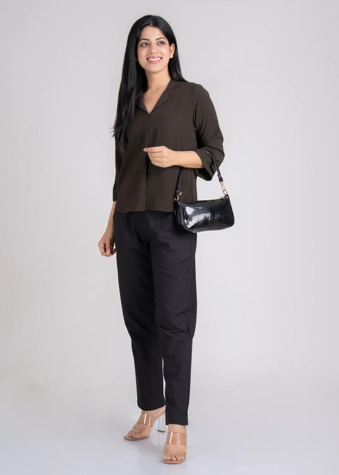 Women Textured Shirt Style Top