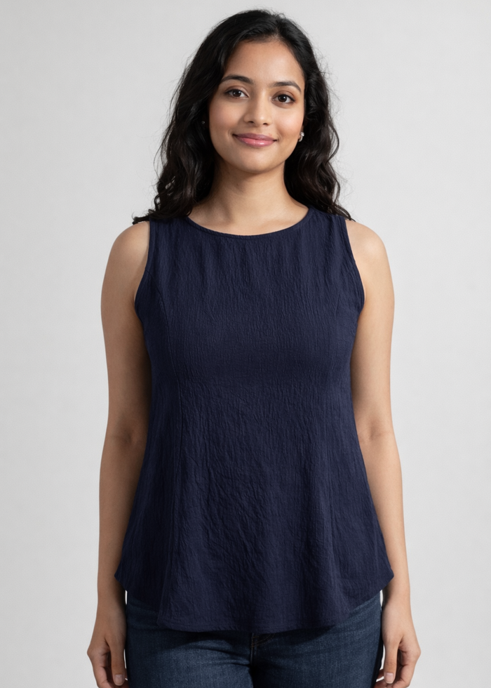Women Textured Sleeveless Top