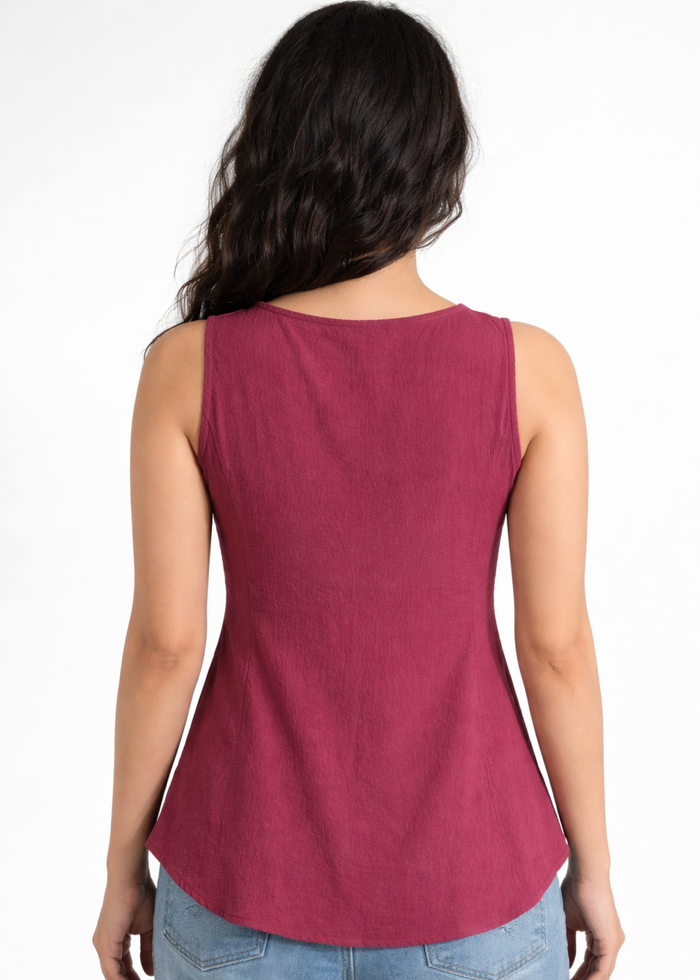 Women Textured Sleeveless Top