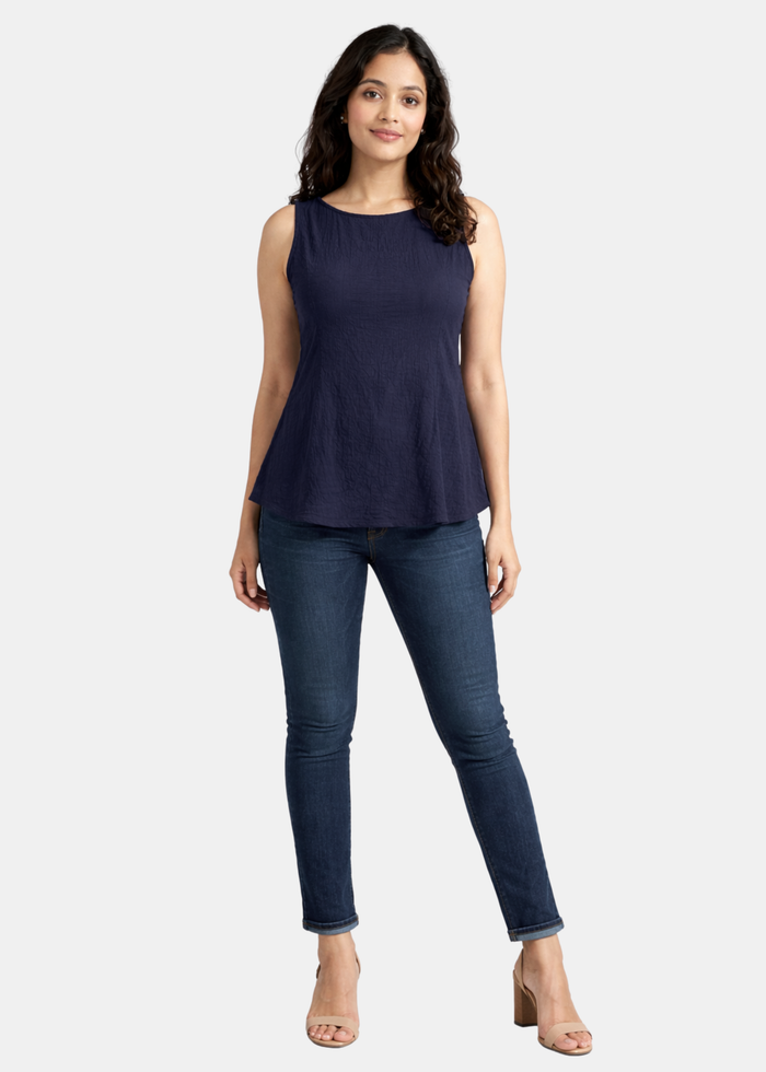 Women Textured Sleeveless Top