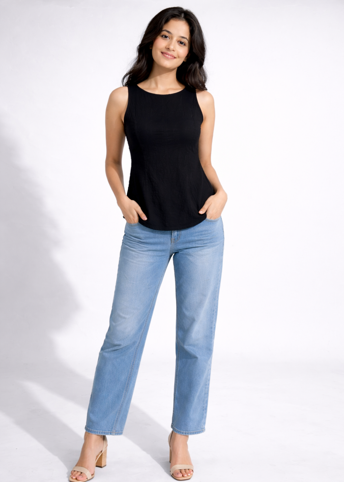 Women Textured Sleeveless Top