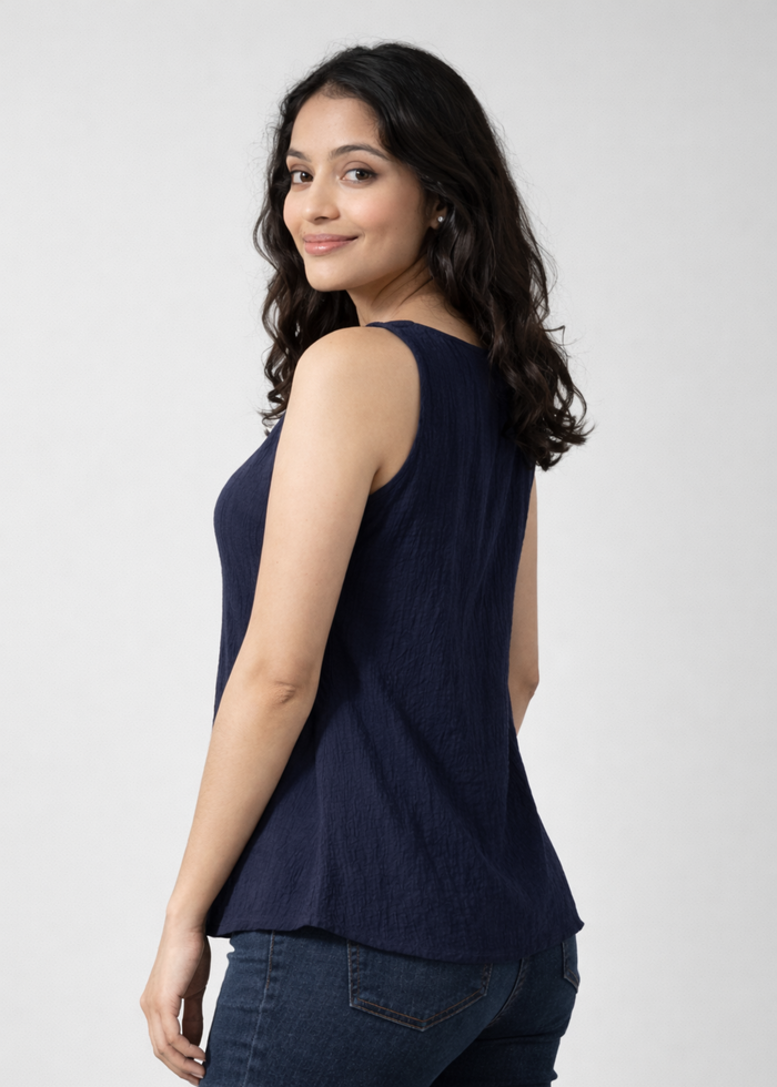 Women Textured Sleeveless Top
