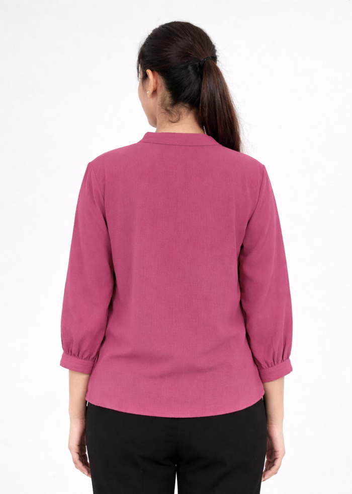 Women Textured V-Neck Top