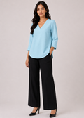 Women’s Aqua Mist Pure Linen Top