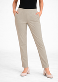 Women premium cotton straight fit workwear pants in Clay