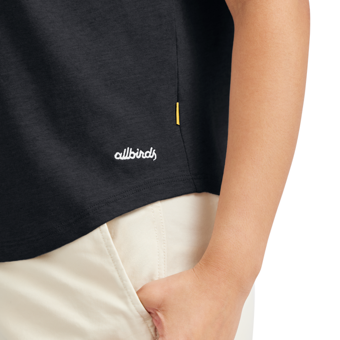 Women's Soft Merino Tee - True Black