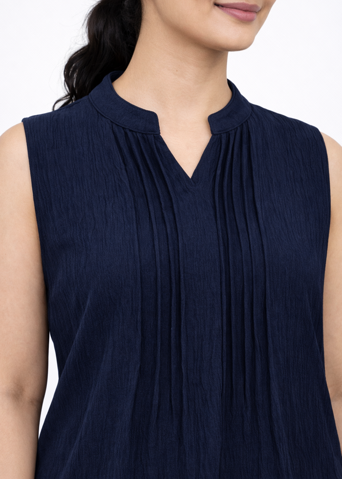 Women's Textured Co-ord Set – Sleeveless Top & Trousers