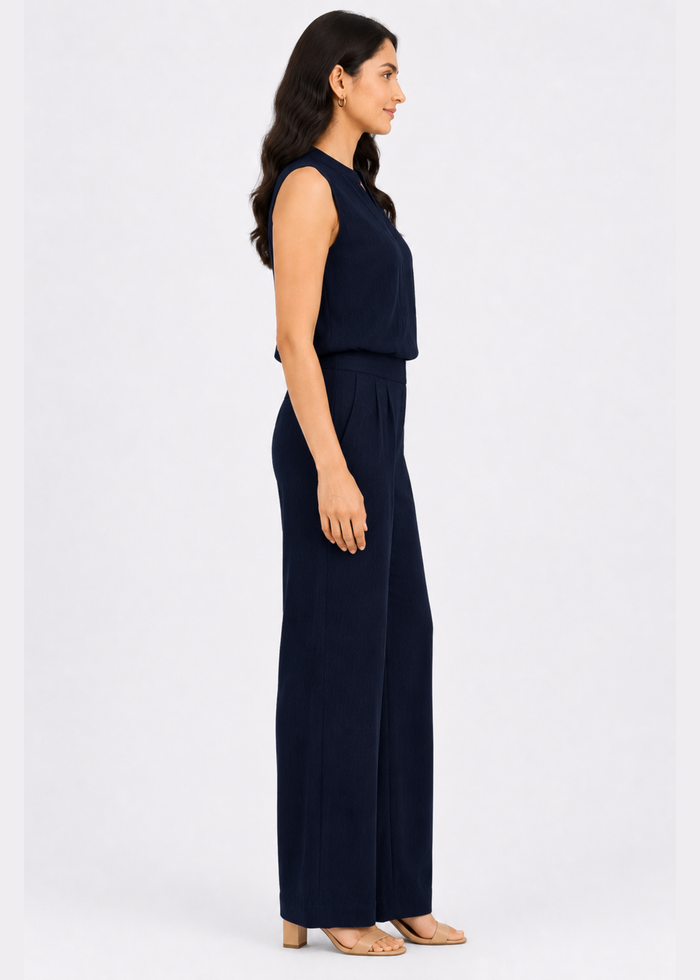 Women's Textured Co-ord Set – Sleeveless Top & Trousers