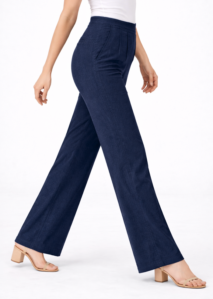 Women's Textured Wide Leg Trousers