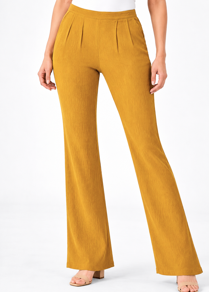 Women's Textured Wide Leg Trousers