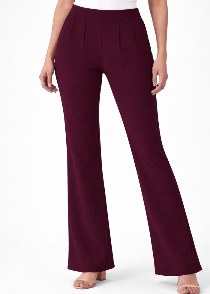Women's Textured Wide Leg Trousers