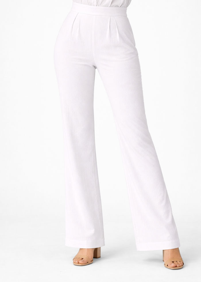 Women's Textured Wide Leg Trousers
