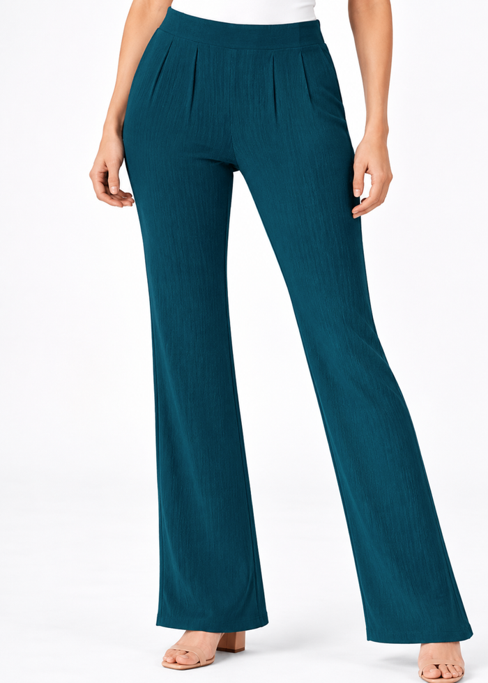 Women's Textured Wide Leg Trousers
