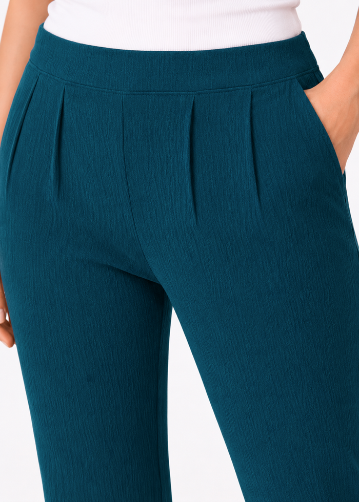Women's Textured Wide Leg Trousers