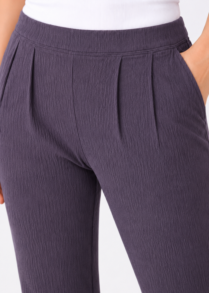Women's Textured Wide Leg Trousers