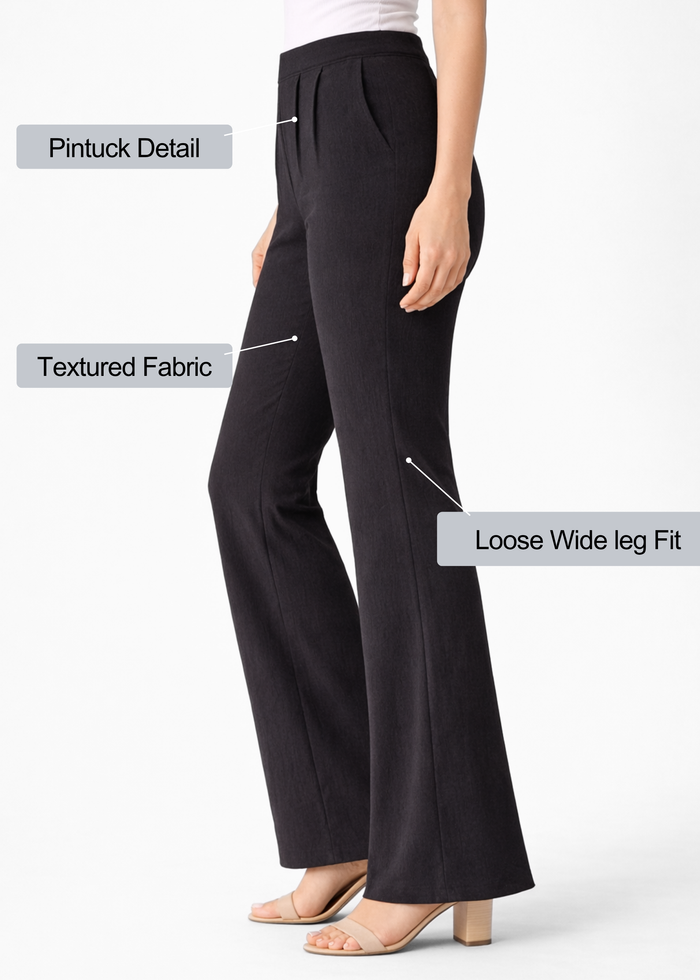 Women's Textured Wide Leg Trousers