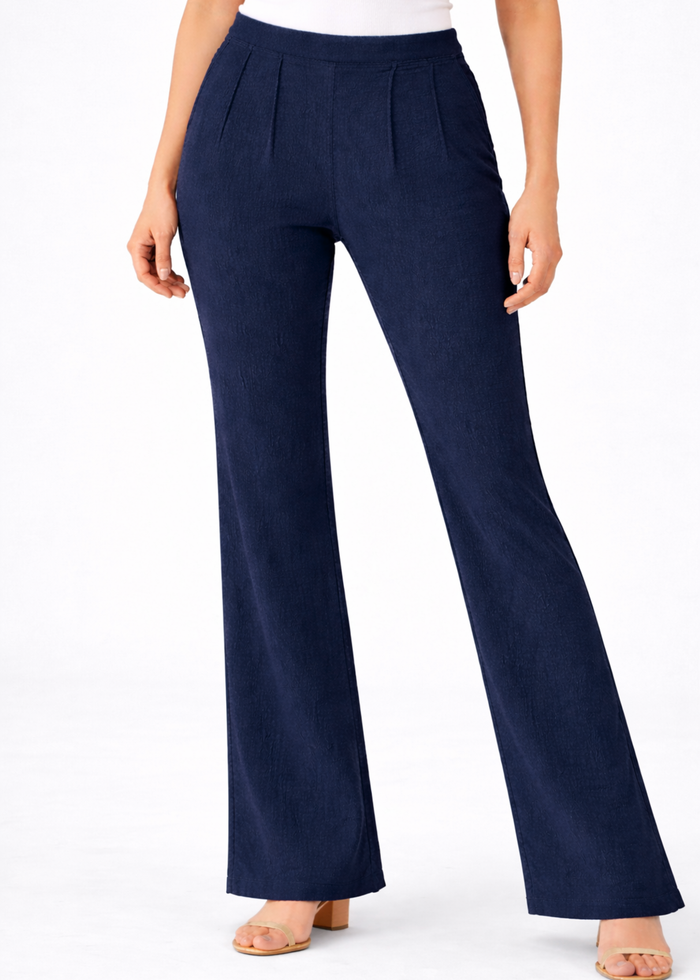 Women's Textured Wide Leg Trousers