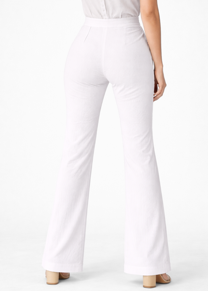 Women's Textured Wide Leg Trousers
