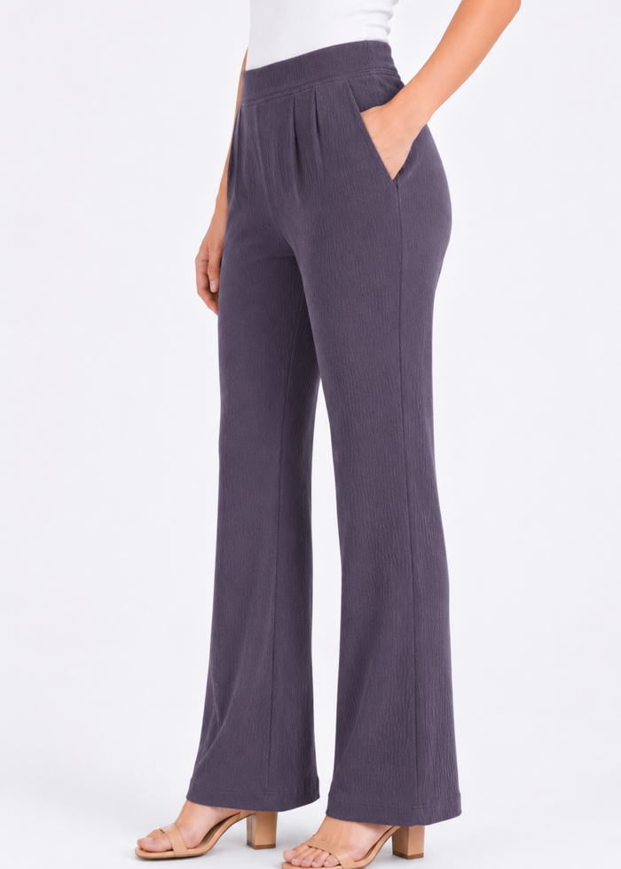 Women's Textured Wide Leg Trousers