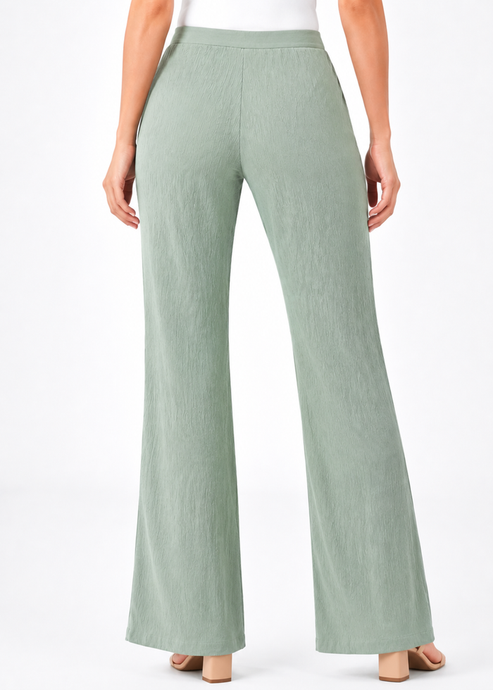Women's Textured Wide Leg Trousers