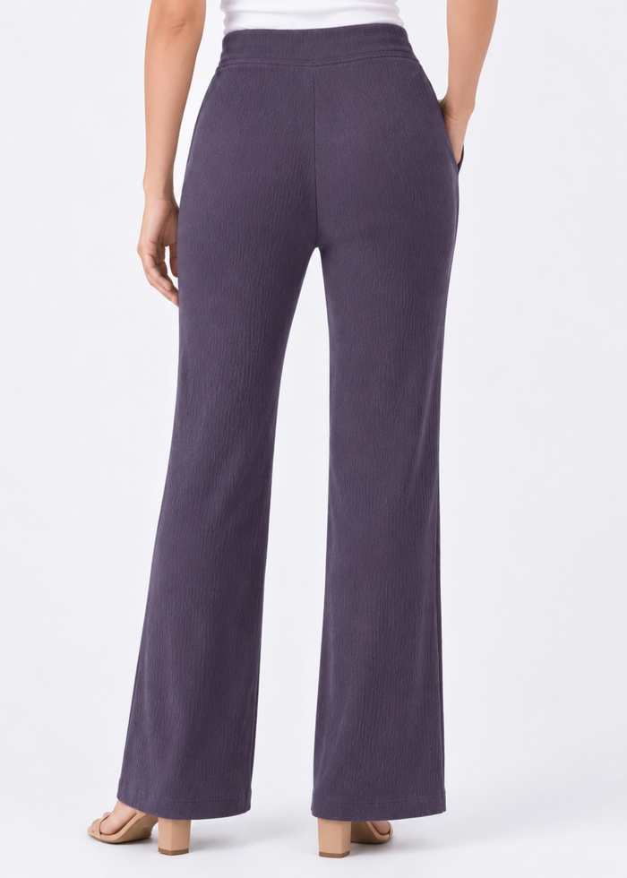 Women's Textured Wide Leg Trousers