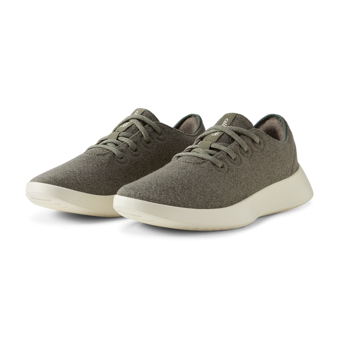 Women's Wool Runner Go - Rugged Green (Stony Cream Sole)