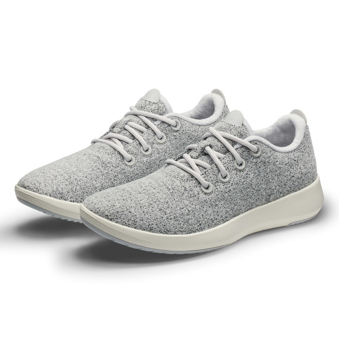 Women's Wool Runner Mizzle - Light Grey (Natural White Sole)