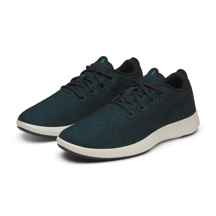 Women's Wool Runner Mizzle - Natural Black/Chasm Teal (Stony Cream Sole)