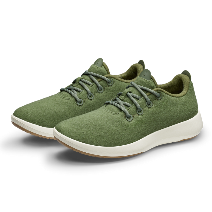 Women's Wool Runner Mizzle - Thunder Green (Natural White Sole)