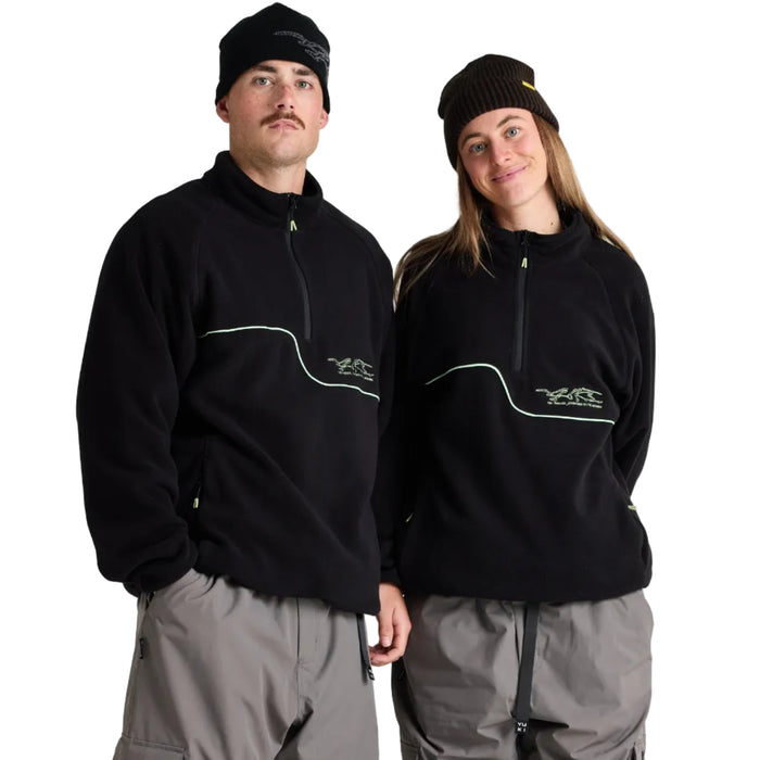 Yuki Threads Slack Country Polar Fleece Black steves snow store wollongong